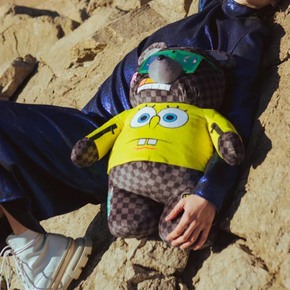 🩷SPRAYGROUND🩷😊 Spongebob😊 SquarePants Money Bear Backpack,grey checker pants - Picture 7 of 15